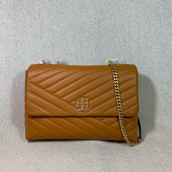 Tory Burch Squash/Rolled Brass Kira Chevron Convertible Bag - Picture 5 of 15